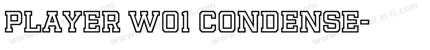 Player W01 Condense字体转换